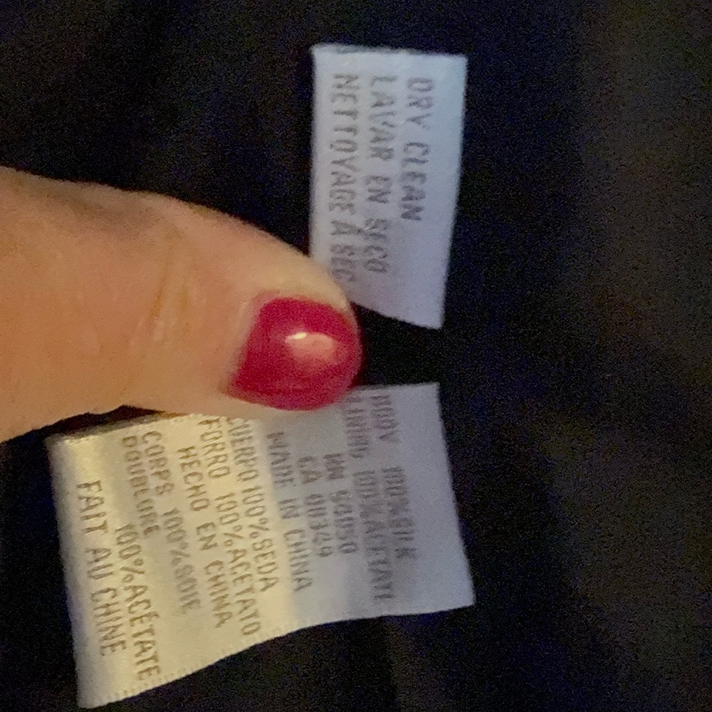 Jones New York Black Silk Collarless Zip Jacket size 16 - Picture 7 of 7